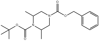 1-BOC-4-CBZ-2,6-二甲基哌嗪,1207455-37-5,结构式