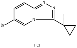 6-Bromo-3-(1-methylcyclopropyl)-[1,2,4]triazolo[4,3-a]pyridine hydrochloride Structure