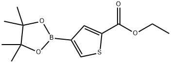 ethyl 4-(4,4,5,5-tetramethyl-1,3,2-dioxaborolan-2-yl)thiophene-2-carboxylate, 1207557-61-6, 结构式