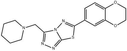 6-(2,3-dihydro-1,4-benzodioxin-6-yl)-3-(1-piperidinylmethyl)[1,2,4]triazolo[3,4-b][1,3,4]thiadiazole|