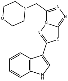 3-[3-(morpholin-4-ylmethyl)[1,2,4]triazolo[3,4-b][1,3,4]thiadiazol-6-yl]-1H-indole 结构式