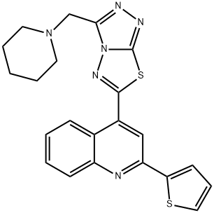 1207606-56-1 4-[3-(1-piperidinylmethyl)[1,2,4]triazolo[3,4-b][1,3,4]thiadiazol-6-yl]-2-(2-thienyl)quinoline