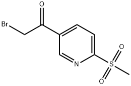 2-溴-1-(6-(甲基磺酰基)吡啶-3-基)乙酮,1207747-40-7,结构式