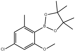 2-(4-Chloro-2-Methoxy-6-Methyl-Phenyl)-4,4,5,5-Tetramethyl-[1,3,2]Dioxaborolane Struktur