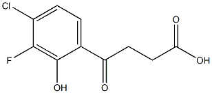 4-(4-Chloro-3-fluoro-2-hydroxyphenyl)-4-oxobutanoic acid 化学構造式