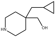 (4-(cyclopropylmethyl)piperidin-4-yl)methanol 化学構造式