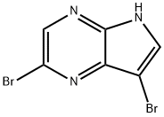 2,7-Dibromo-5H-pyrrolo[2,3-b]pyrazine Structure