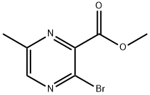 3-溴-6-甲基吡嗪-2-羧酸甲酯, 1211518-61-4, 结构式