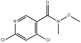 4,6-Dichloro-N-methoxy-N-methylnicotinamide Structure