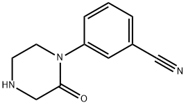 3-(2-oxo-1-piperazinyl)benzonitrile 结构式