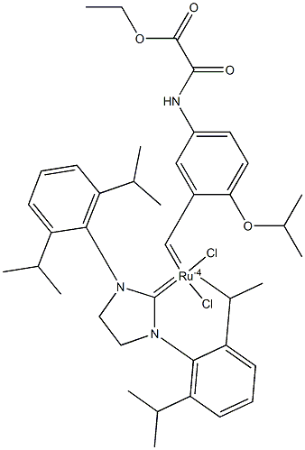 1212009-08-9 Dichloro[1,3-bis(2,6-diisopropylphenyl)imidazolidin-2-ylidene][(5-(2-ethoxy-2-oxoethanamido))-(2-isopropoxy)benzylidene]ruthenium(II)