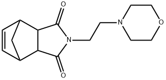 2-(2-morpholinoethyl)-3a,4,7,7a-tetrahydro-1H-4,7-methanoisoindole-1,3(2H)-dione Struktur