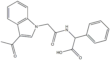 (2R)-{[(3-acetyl-1H-indol-1-yl)acetyl]amino}(phenyl)ethanoic acid|