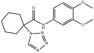 N-(3,4-dimethoxyphenyl)-1-(1H-tetrazol-1-yl)cyclohexanecarboxamide,1212222-62-2,结构式