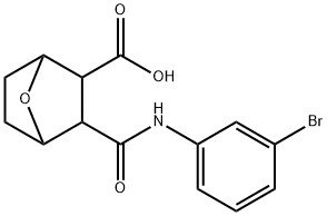 3-((3-bromophenyl)carbamoyl)-7-oxabicyclo[2.2.1]heptane-2-carboxylic acid Structure