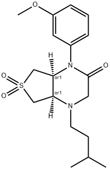 1212457-57-2 (4aR,7aS)-1-(3-methoxyphenyl)-4-(3-methylbutyl)hexahydrothieno[3,4-b]pyrazin-2(1H)-one 6,6-dioxide