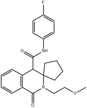 1212476-27-1 N-(4-fluorophenyl)-2'-(2-methoxyethyl)-1'-oxo-1',4'-dihydro-2'H-spiro[cyclopentane-1,3'-isoquinoline]-4'-carboxamide