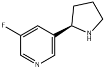3-((2R)PYRROLIDIN-2-YL)-5-FLUOROPYRIDINE 化学構造式