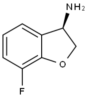 (3R)-7-FLUORO-2,3-DIHYDRO-1-BENZOFURAN-3-AMINE Struktur