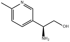 (2S)-2-アミノ-2-(6-メチル(3-ピリジル))エタン-1-オール 化学構造式