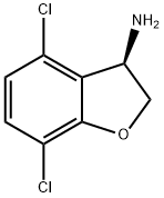 (R)-4,7-二氯-2,3-二氢苯并呋喃-3-胺, 1213159-82-0, 结构式