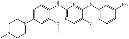 4-(3-aminophenoxy)-5-chloro-N-(2-methoxy-4-(4-methylpiperazin-1-
yl)phenyl)pyrimidin-2-amine Struktur