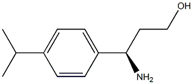(3R)-3-AMINO-3-[4-(METHYLETHYL)PHENYL]PROPAN-1-OL 结构式