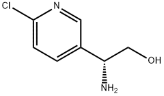 (2R)-2-アミノ-2-(6-クロロ(3-ピリジル))エタン-1-オール 化学構造式