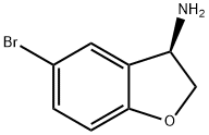 (R)-5-Bromo-2,3-dihydro-benzofuran-3-ylamine 化学構造式
