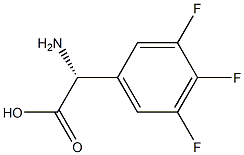 (2R)-2-アミノ-2-(3,4,5-トリフルオロフェニル)酢酸 化学構造式