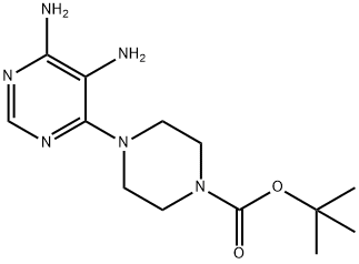 tert-butyl 4-(5,6-diaminopyrimidin-4-yl)piperazine-1-carboxylate Struktur