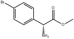 (2R)-2-アミノ-2-(4-ブロモフェニル)酢酸メチル 化学構造式