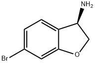 (3R)-6-ブロモ-2,3-ジヒドロベンゾ[B]フラン-3-イルアミン 化学構造式
