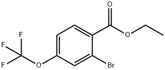 2-Bromo-4-(trifluoromethoxy)benzoic acid ethyl ester 化学構造式