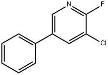 3-氯-2-氟-5-苯基吡啶 结构式