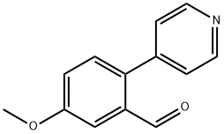 5-Methoxy-2-(pyridin-4-yl)benzaldehyde 化学構造式