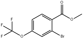 2-Bromo-4-(trifluoromethoxy)benzoic acid methyl ester 化学構造式