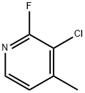 3-chloro-2-fluoro-4-methylpyridine 化学構造式