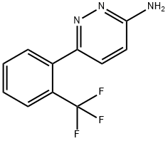 3-Pyridazinamine, 6-[2-(trifluoromethyl)phenyl]- Structure