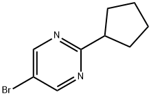 5-Bromo-2-(cyclopentyl)pyrimidine Structure