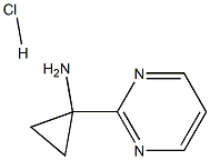 1-(Pyrimidin-2-yl)cyclopropanamine hydrochloride Struktur