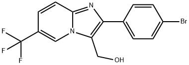 2-(4-溴苯基)-6-(三氟甲基)咪唑并[1,2-A]吡啶-3-甲醇,1216488-91-3,结构式