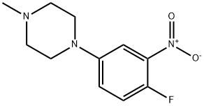 1-(4-Fluoro-3-nitrophenyl)-4-methylpiperazine 化学構造式