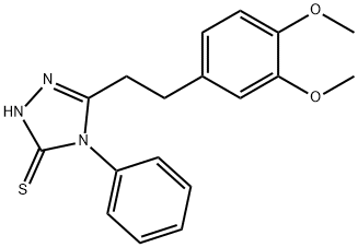 5-[2-(3,4-dimethoxyphenyl)ethyl]-4-phenyl-4H-1,2,4-triazole-3-thiol,121670-52-8,结构式