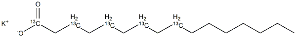 Potassium palmitate-1,3,5,7,9-13C5
		
	 化学構造式