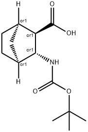 Trans-3-Exo-((Tert-Butoxycarbonyl)Amino)Bicyclo[2.2.1]Heptane-2-Endo-Carboxylic Acid 化学構造式