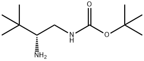 (R)-(2-氨基-3,3-二甲基-叔丁基)氨基甲酸叔丁酯 结构式