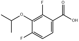 2,4-二氟-3-(1-甲基乙氧基)苯甲酸 结构式