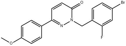 2-(4-bromo-2-fluorobenzyl)-6-(4-methoxyphenyl)pyridazin-3(2H)-one Struktur
