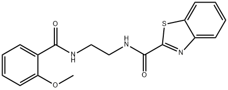 N-(2-{[(2-methoxyphenyl)carbonyl]amino}ethyl)-1,3-benzothiazole-2-carboxamide Struktur